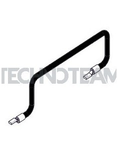 Row conductor 1pole 16mm2 black 150mm