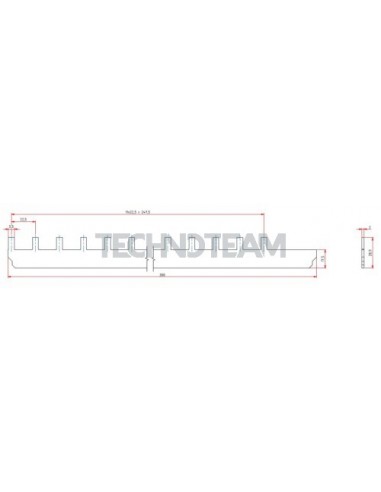 Busbar pin 90 isolated 1p 25mm2 44x22,5mm