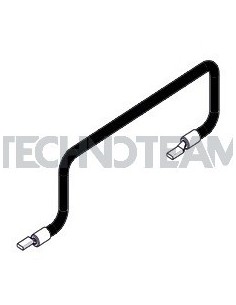 Row conductor 1pole 10mm2 black 150mm