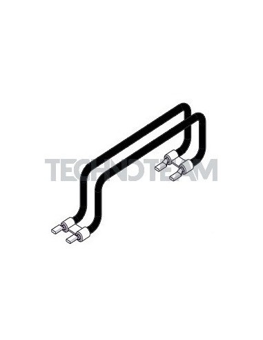 Row conductor 2poles 16mm2 black 250mm