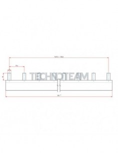 Busbar 50mm2 isolated pin 1p 1500VDC 9x37,4mm